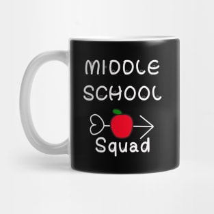 middle school squad apple arrow Mug